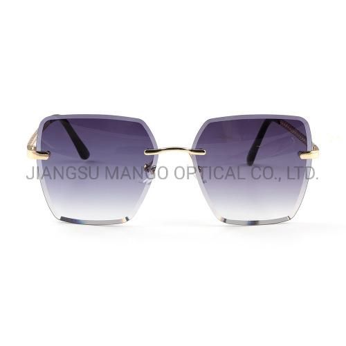 2020 Oversized Brown Sunglasses Rimless Eyewear