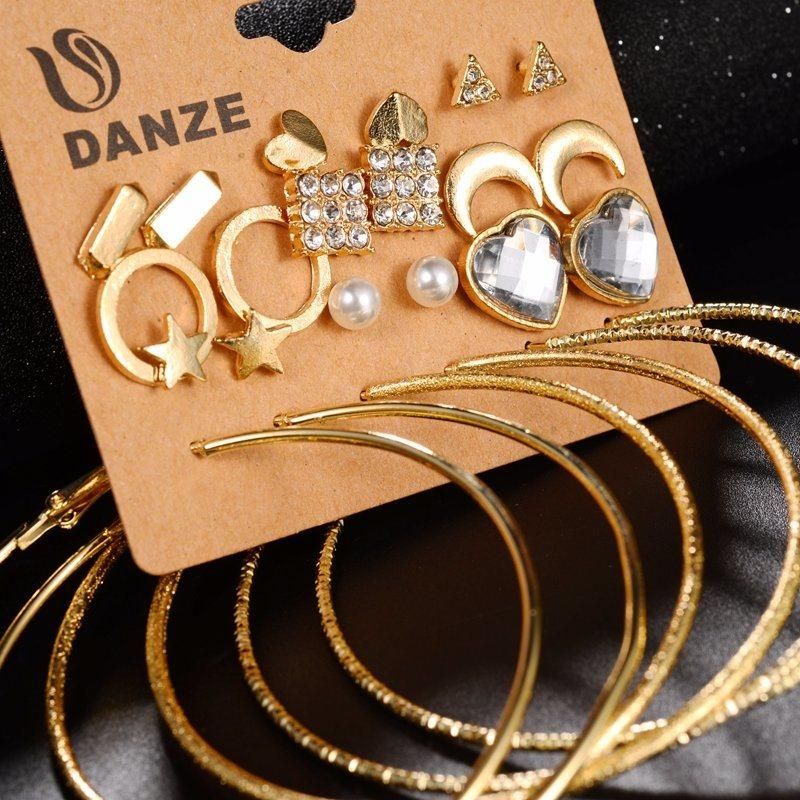 OEM & Factory for Fashion Silver Gold Color Big Circle & Stud Earrings Set