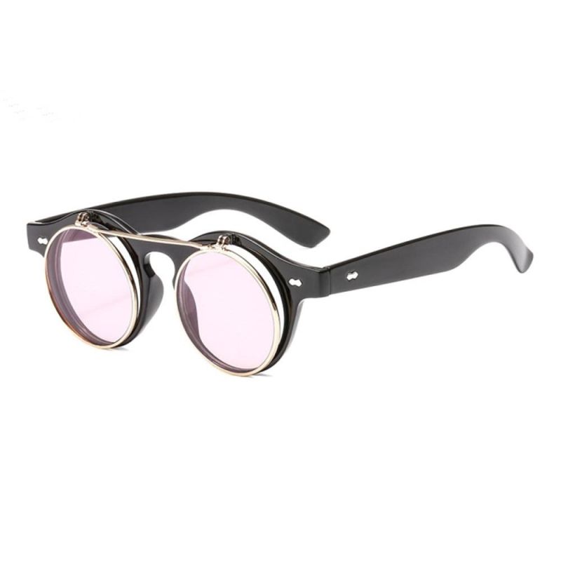 Hot Sale Plastic Fashion Round Flip up Sunglasses