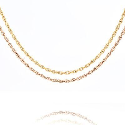 Fashion Accessories Jewellery Stainless Steel Double Layered Cable Chain Bracelet Necklace for Jewelry Pendants