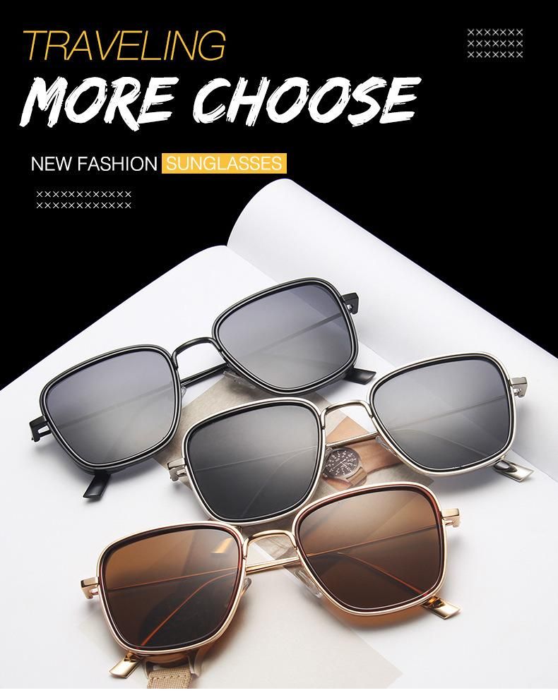 New Retro Thick-Edged Metal Frame Sunglasses for Men