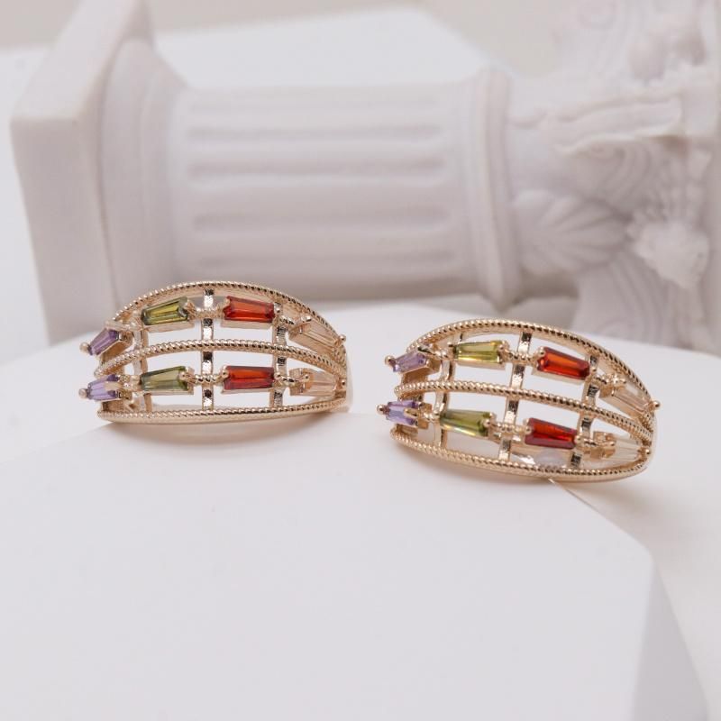 2022 Wholesale Fashion Gold Plated Zircon Earrings