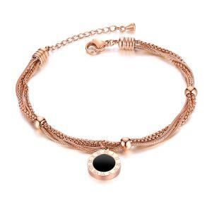 New Wholesale High Quality Multi-Layer Chain Stainless Steel Coin Clock Men Bracelet