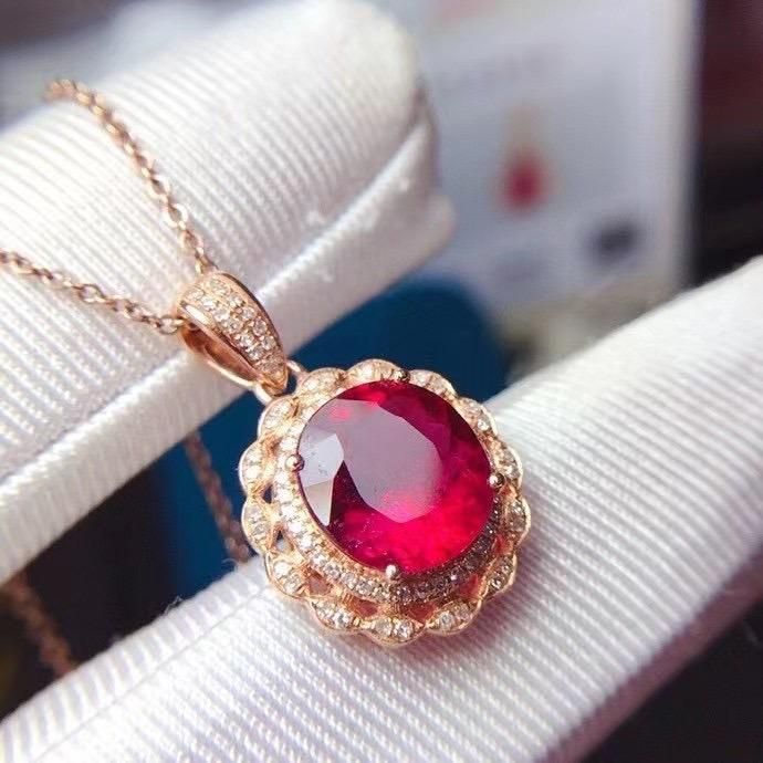 Pendant for Necklace Rubellite Pendant China Jewelry