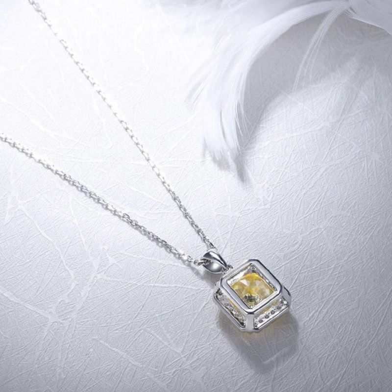 Fashion Jewellery 925 Sterling Silver Jewelry Pendant Gmestone Necklace