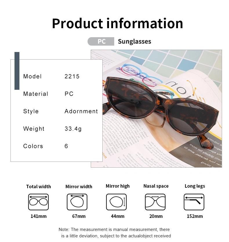 Women Lady Cheap Wholesale Hot Selling Sun Glasses UV400 Lenses Custom Cat Eye Frame Trendy Fashion Sunglasses