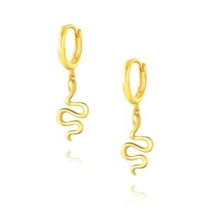 2021 Hot Selling New Design Gold Plated Snake Ear Drop 925 Sterling Silver Earrings for Women