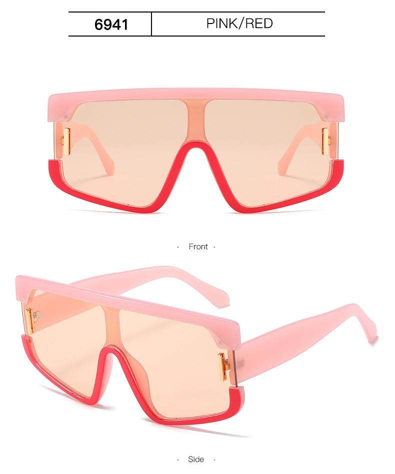 Sunglasses One-Piece Retro Midin Big Frame Sunglasses Female Cross-Border Ins Street Shooting Glasses