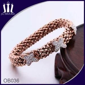 Elastic Rope Stretch Rose Butterfly Bracelet for Girl