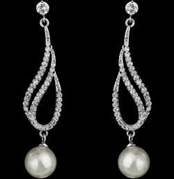 Elegant Pearl Dangle Earring, Wedding Pearl Earring, Bridal Pearl Earring Jewelry