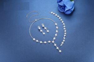 Simulated Pearl Bride Wedding Jewelry Set