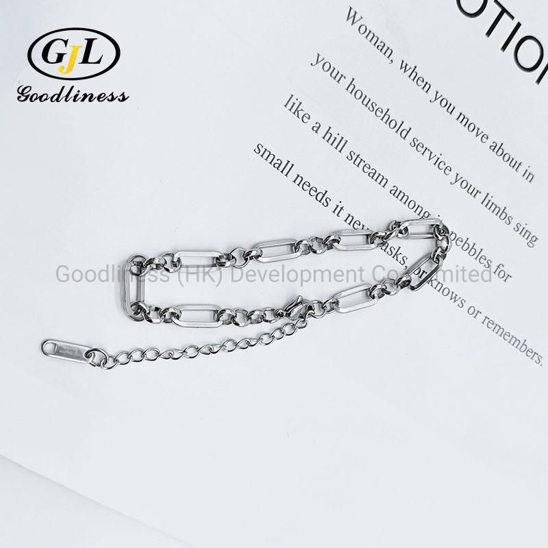 Stainless Steel Long Shape Belt Three Small Circle Bracelet