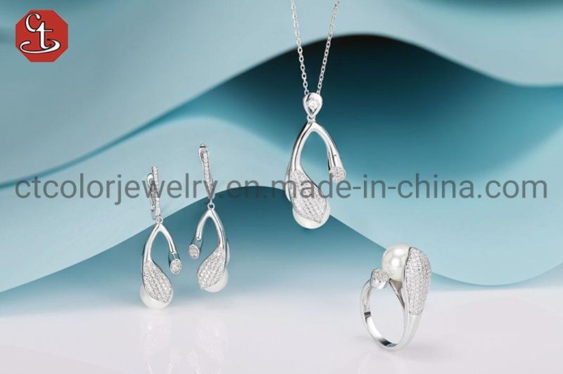 Custom Jewelry Natural Fresh water Pearl Necklace 925 Sterling Silver Pendant Jewelry