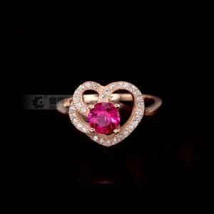 Fashion Design Sterling Silver 925 Ring in Heart Shape