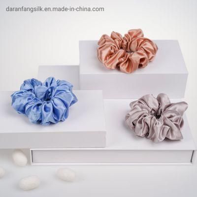 High Quality Adjustable 100% Pure Mulberry Silk Hair Scrunchies