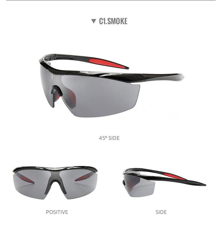 2022 Fashion Sport Sunglasses for Man Half Rim Cycling Sunglasses Promotion Factory Directly Glasses for Outdoor Sports with Nose Pad
