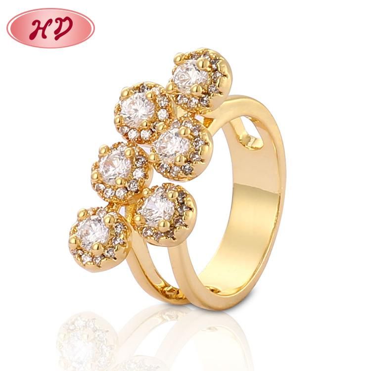 Fashion Women Silver 18K Gold Plated Stainless Steel Wedding Engagement Finger Rings Jewelry Design