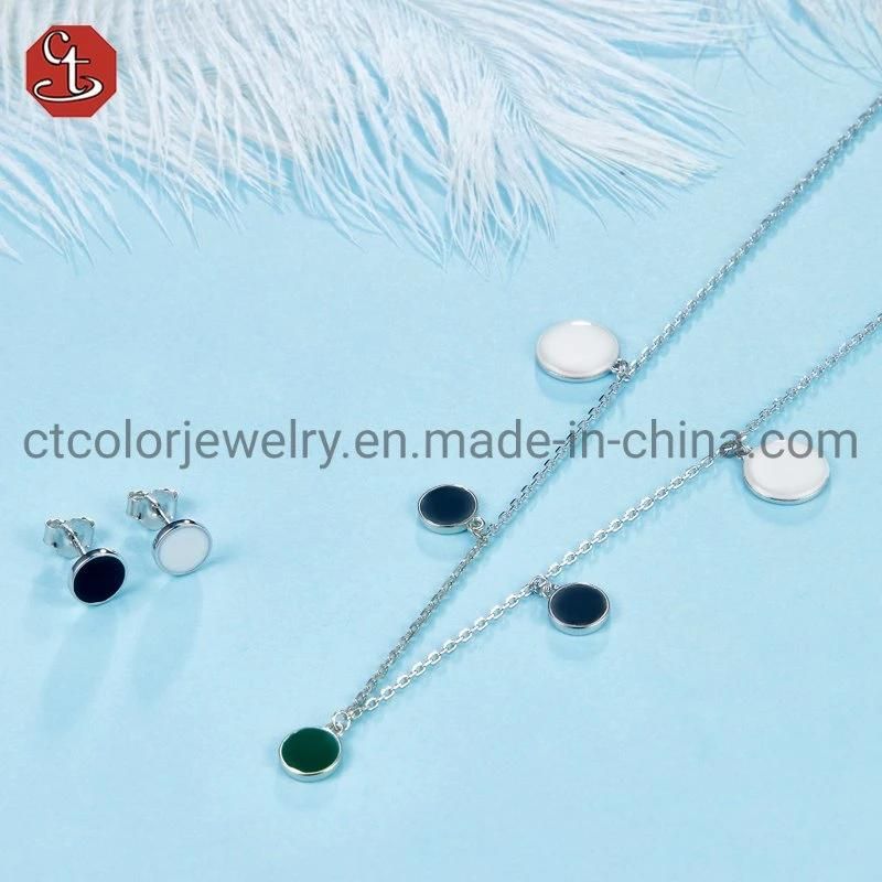 High Quality 925 Sterling Silver Minimal Jewelry Fashion Accessories Jewelry Enamel Earring