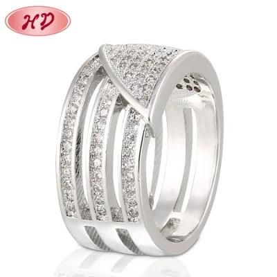 Latest Model Fashion Designs Cheapest Wedding Jewelry 18K Gold Diamond Ring