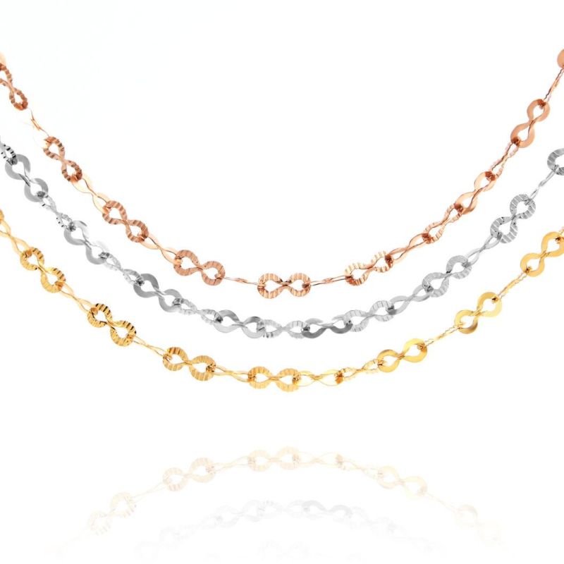 Fashion Necklaces Making Chain Eight Figure Chain Embossed Jewelry