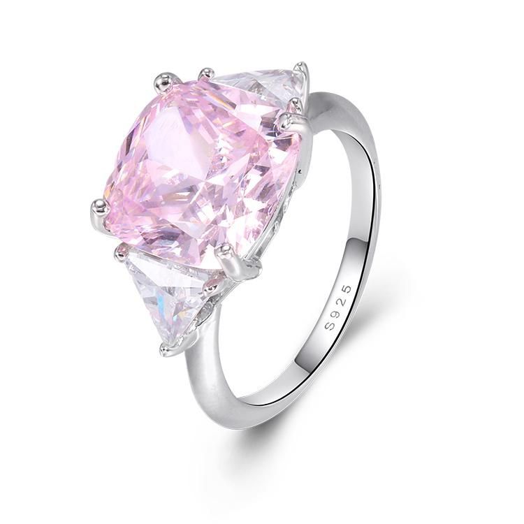 Vg Cutting Level Pink Gem Luxury Engagement Wedding Ring