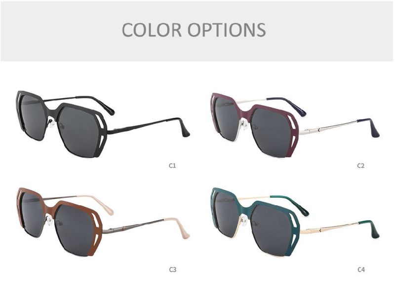 2022 New Trendy Designer Custom Logo Metal Polarized Sunglasses