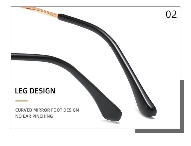 New Trendy Small Size Rectangle Frameless Sun Glasses Hot Sale Women Men Rimless Ocean Lens Metal Sunglasses