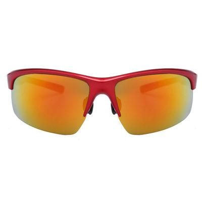 2019 Square Shape Cycling Sports Sunglass with Mirror Lens