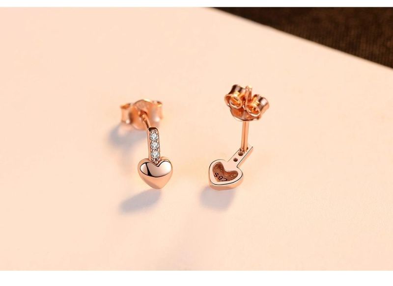 Copper-Colored Sliver or Golden Jewellery Stud for Her