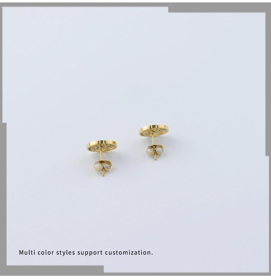 Elegant and Small Female Tree Planting Pattern Earrings