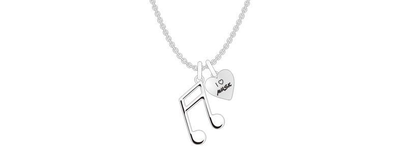 Top Fashion High Quality Silver Literary Music Note Jewelry Set