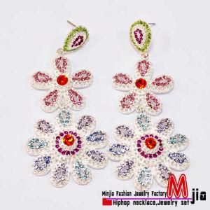Fully Rhinestones Zinc Alloy Earring (B_10)