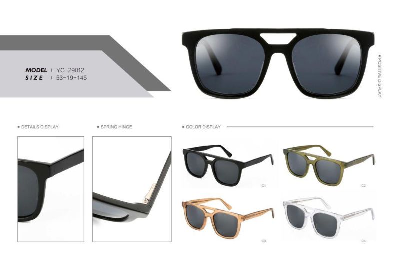 Italian Acetate Sunglasses Polarized Lens Double Bridge Sunglasses