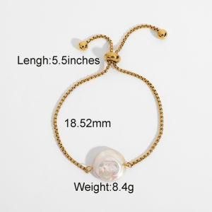 Big Pearl Jewelry Stainless Steel Chain Women Bracelet