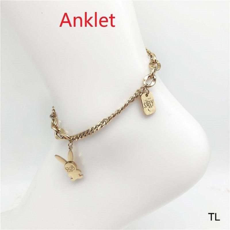 Exquisite Ankle Gold Chain Anklet Suitable for Female Girls Stainless Steel Fashion Anklet