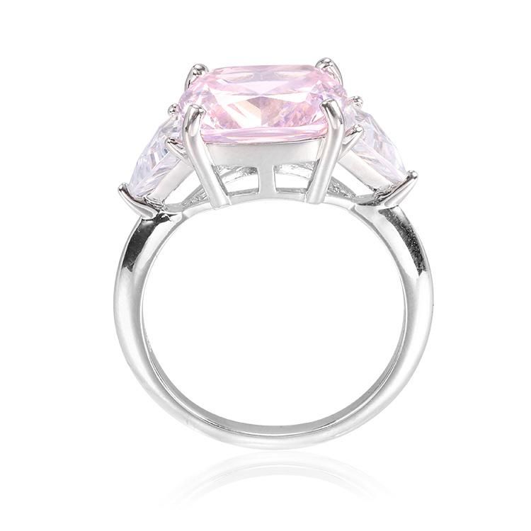 Vg Cutting Level Pink Gem Luxury Engagement Wedding Ring