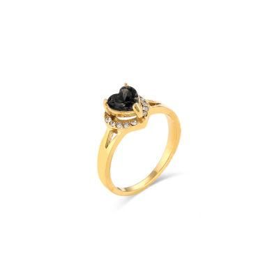 Manufacturer Custom Fashion Jewelry High Quality 2022 New Arrivals Heart Ring Women Zircon Designer Ring Hanging Charm Gold Plated Ring