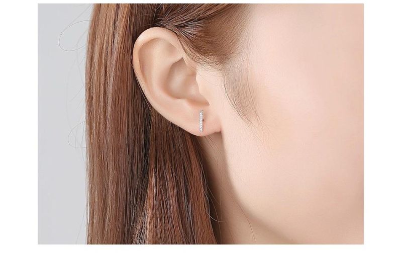 Lady Beautiful Silver or Golden Dendritic Design Ear Stud