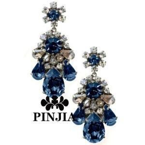 Acrylic Stones Crystal Flower Leaf Shape Fashion Jewelry Earrings
