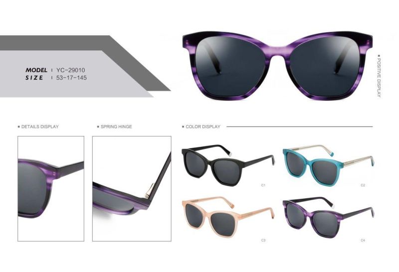 Women Polarized Stock Square Shape Acetate Custom Style Logo Sun Glasses Shades Sunglasses Men