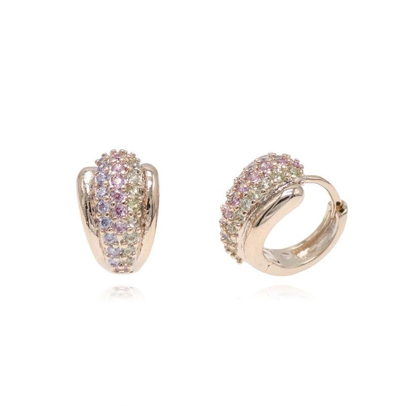 Luxury Gold-Plated Zircon Women′ S Fashion Earrings