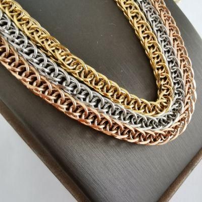 Stainless Steel Wheat Chain Necklace for Men Women Necklace Bracelet Jewelry Set 0.25/0.3mm in Width