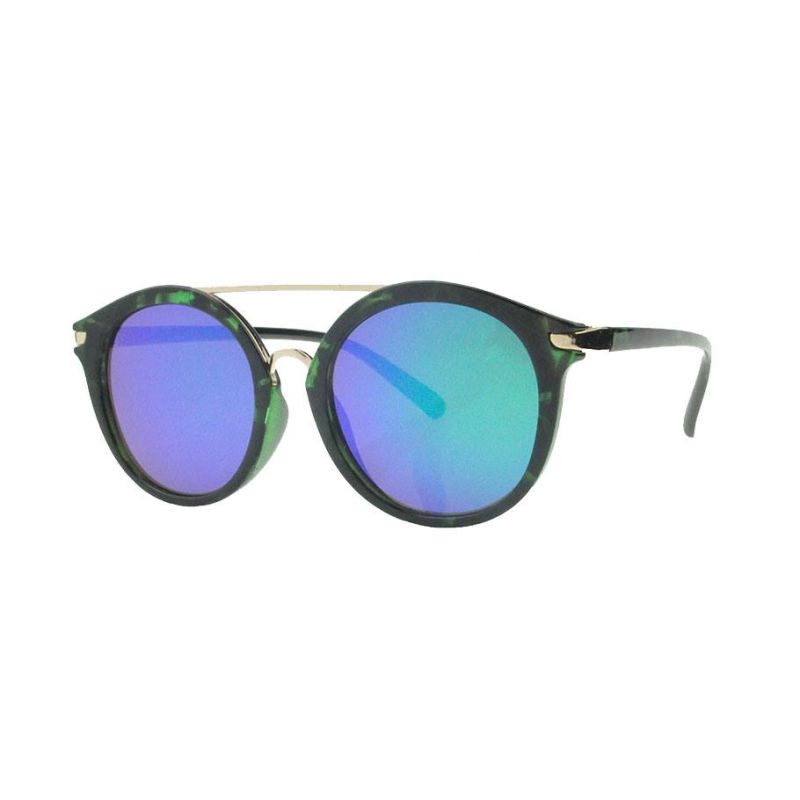 Double Bridge PC Frame with Green Revo Demi Sunglass