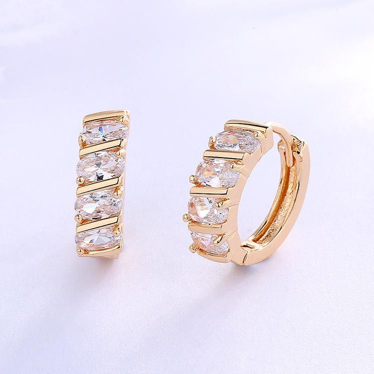 2020 New Design Fashion Women′s Jewelry 18K Gold Plated Hoop Earrings