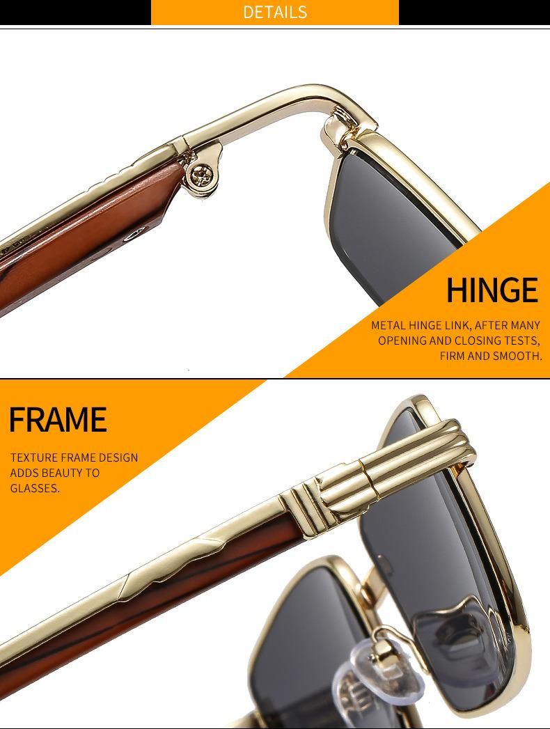 New Metal Small Square Sunglasses Sunscreen Sunglasses