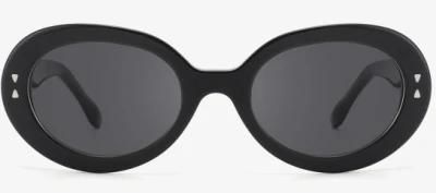 The Oval Shape Acetate Sunglasses for Women Retro Driving Glasses 90&prime;s Vintage Fashion Narrow Oval Frame UV400 Protection