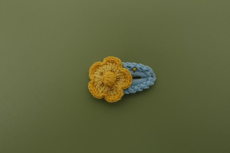 Crochet Flower Snap Hair Clips Ym256