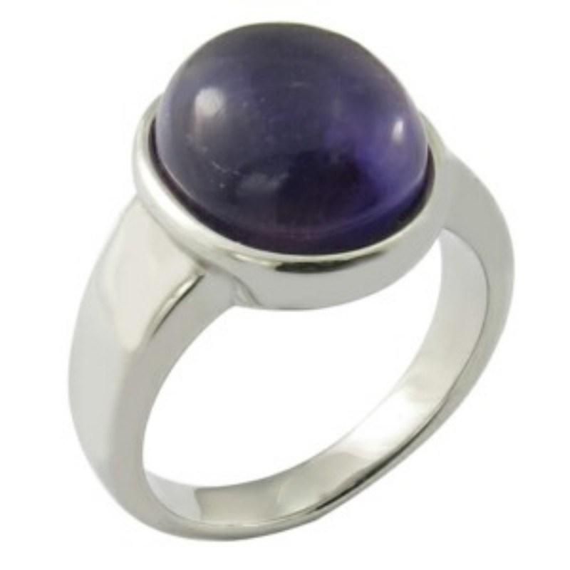 Oval Glue Stone Casting Ring Steel Jewelry Craft