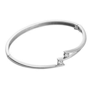 Sterling Silver Inspirational CZ Bangle Bracelet