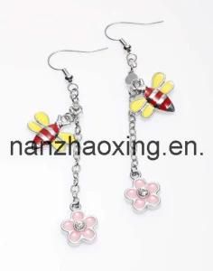 2013 Latest DIY Fashion Earrings with Bees/Flowers-Shaped Charm